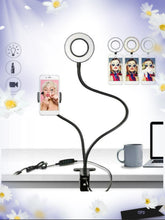 Load image into Gallery viewer, LED Selfie Ring Light with Cell Phone Holder Stand for Live Stream and Makeup Application