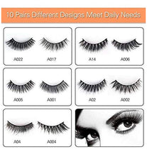 Load image into Gallery viewer, 10 Pairs False Reusable 3D Handmade Eyelashes Set for Natural Look