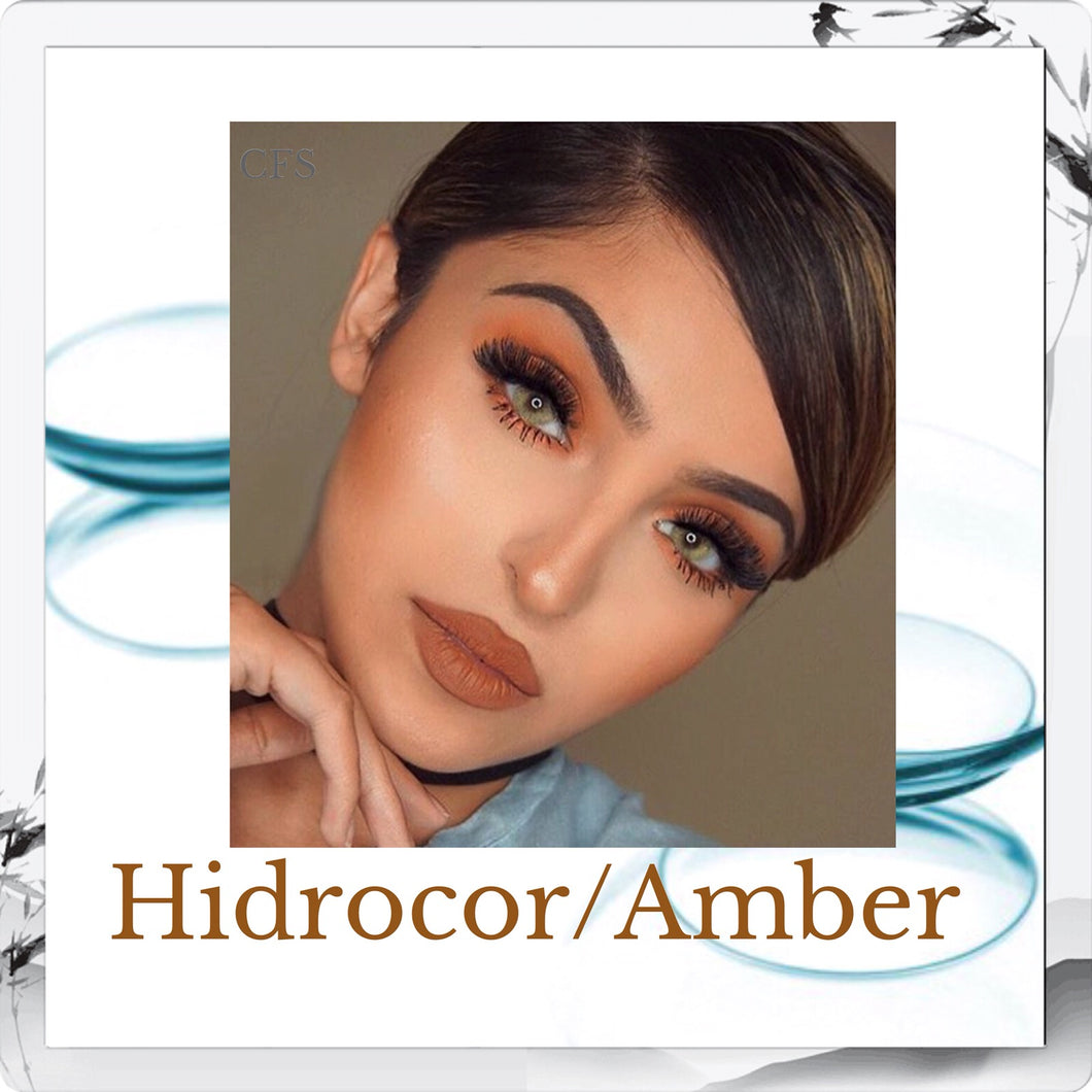 FreshGo Hidrocor Amber Contact Lenses - Fashion For Your Eyes by Couture Fashion Source