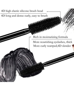 4D Silk Fiber Eyelash Mascara - Waterproof Long Lasting Eyelash Extending Mascara